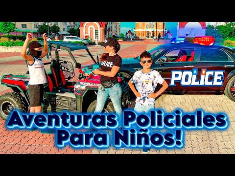 Aventura de persecución Policial con Den y mamá! | Aventuras Policiales Para Niños!