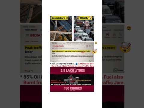 Heavy #TrafficJam can Cost Huge for #IndianEconomy!! #FuelWasting 🚘⛽⚠️