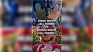 Movie Sonic VS Movie Mario (All Forms) | Battle