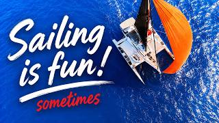 Kite Sailing to Patras, Greece in the new Dragonfly 36 Trimaran and some Boat Problems !