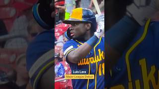Luis Lara MLB Debut #mlb #milwaukee
