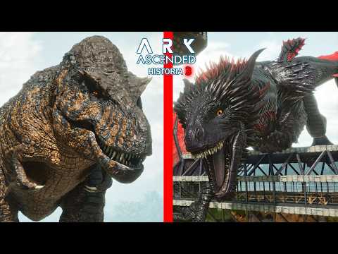 DRAGON ALFA MISTERIOSO, DINOSAURIO REX PERFECTO y aventura en mar Mosasaurus ARK Ascended Historia