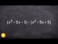 Subtracting Polynomials Methods and Properties