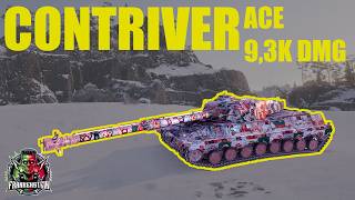WOT Gameplay | CONTRIVER - 9,3K DMG + ACE #wot #farming