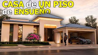 CASA estilo NEO CLÁSICA con IMPACTANTE INTERIOR