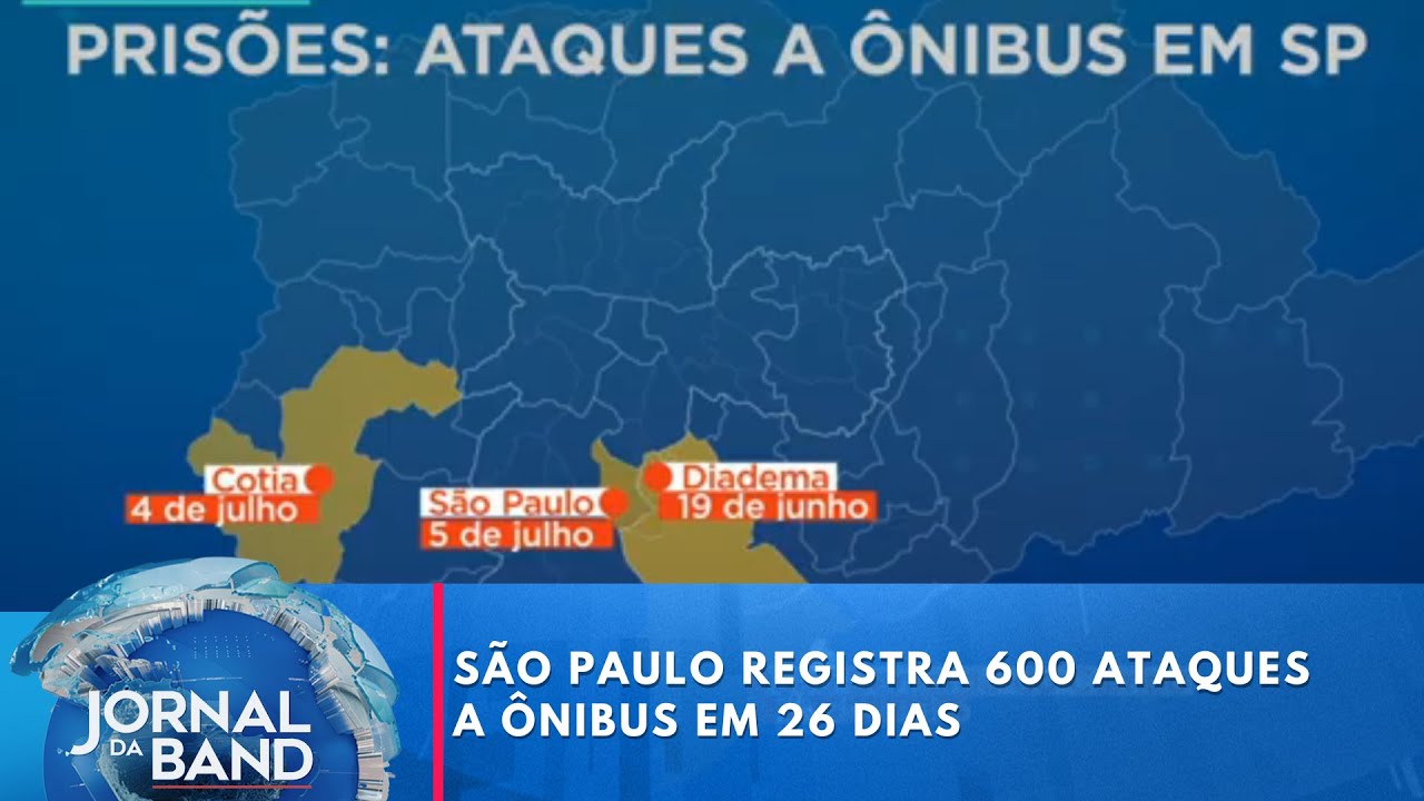 São Paulo registra 600 ataques a ônibus em 26 dias | Jornal da Band
