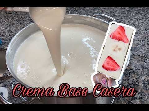 Crema Base casera para Paletas Cremosas