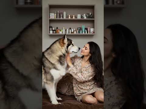 Living with a Giant Fluffy Best Friend! 🐕😍 #doglover #cutepet #puppy