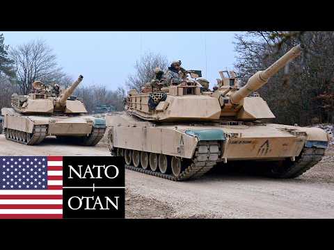 US Army in Europe. Tanks during large-scale NATO military exercises in Germany.