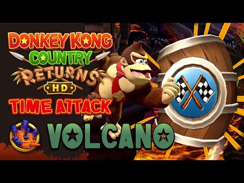 Donkey Kong Country Returns HD - Time Attack: Volcano (Shiny Gold Medals)