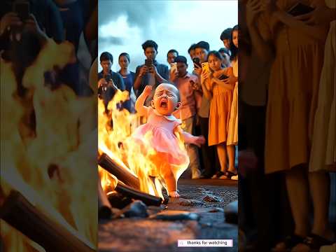 The baby was Burning alive a soldier saved her life 👧 #ai #army