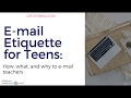 Navigating Email Etiquette for Teens
