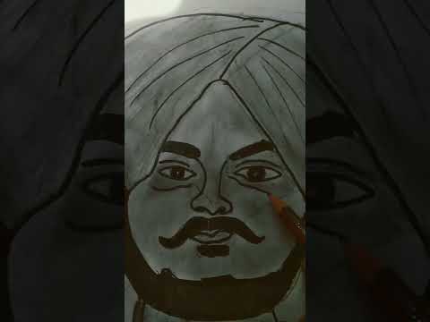 Sidhu muse wale ki drawing #song #viral #art