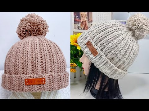 Super easy to crochet a beanie hat.Complete tutorial for crochet beginner.Let's crochet together~