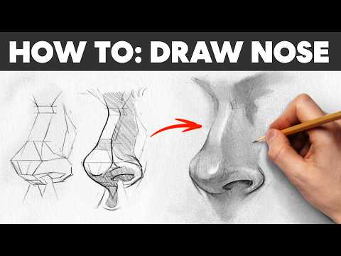 How to Draw: Nose (Easy Beginner Tutorial)