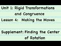 Finding the Center of Rotation