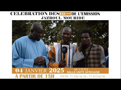 APPEL DAARA MUXADAMATUL XIDMA TOUBA UCAD 10ANS JAZBOUL MOURIDE