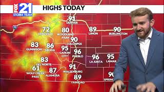 Colorado seeing fire danger, hot temperatures, and severe storms for Friday