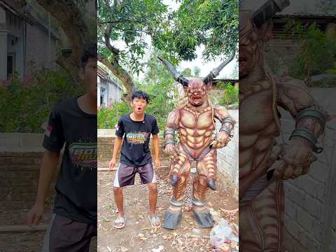 Tutorial Membuat Monster Bertanduk Besar 😱 #shorts #viral