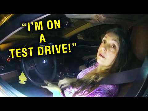 Entitled Driver Realizes She Can’t Get out of Traffic Stop