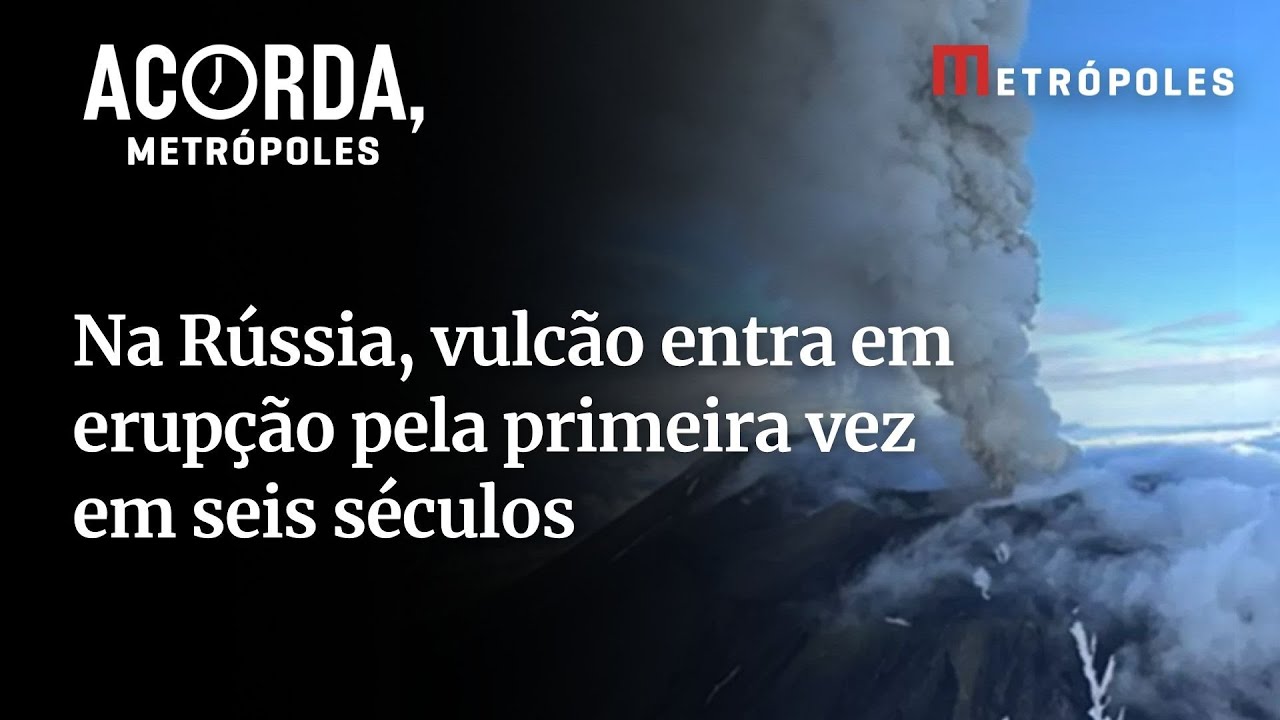 Na Rússia vulcão entra em erupção pela primeira vez em seis séculos