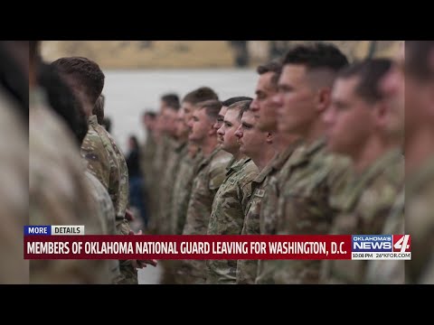 YouTube video thumbnail: Members of Oklahoma National Guard Leaving for Washington, D.C.