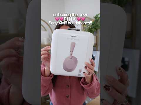 asmr unboxing the new sony wh-1000XM6 pink headphones!!! 💗🎧