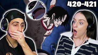 ACE'S FATHER?! *ONE PIECE* Episodes 420-421 REACTION!
