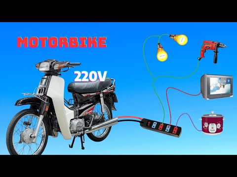 I turned my motorbike into a 220V generator