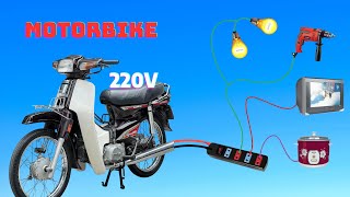 I turned my motorbike into a 220V generator