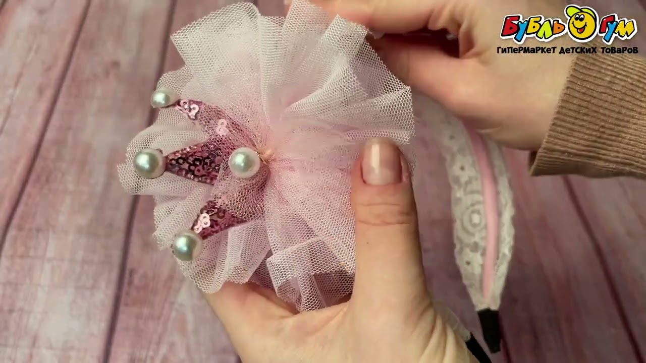 Ободок корона кружево стразы в ассортименте - видео