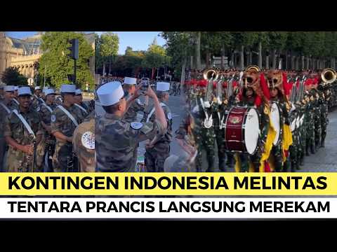 HEBOH !!! TENTARA PRANCIS RAME RAME MEREKAM AKSI MEMUKAU KONTINGEN TNI TAMPIL DI GARIS DEPAN