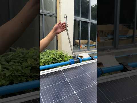 Cleaning solar panels and Cooling solar panels #cooling #cleaning #satisfying