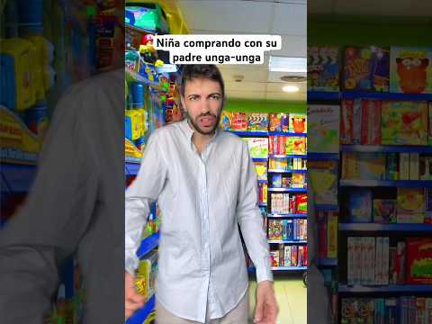 Niña comprando con su padre unga-unga #humor #comedia #padres