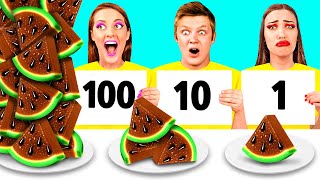 100 खाद्य परतें चुनौती | सिंपल सीक्रेट किचन हैक्स RaPaPa Challenge