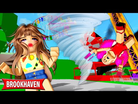 O FURACÃO DESTRUIU O PARQUE DE BROOKHAVEN | Historinhas Brookhaven Roblox