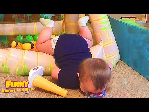 Try Not to Laugh 😂 BABY Falling at the Playground - Funny Baby Videos