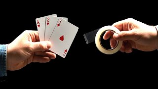 CARD vs DOUBLE SIDED TAPE - 2 NEW Great Magic Card Trick Revealed