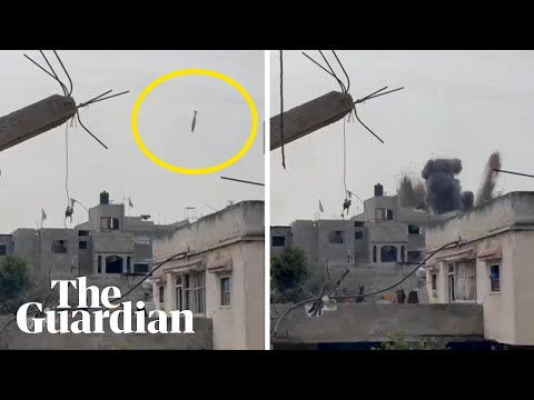Gaza footage captures the moment an Israeli airstrike hits Beit Lahia