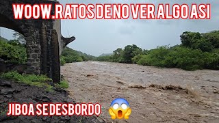 WOOOW..TREMENDA CRECIENTE EN RIO JIBOA ARRASTRA CON TODO😱