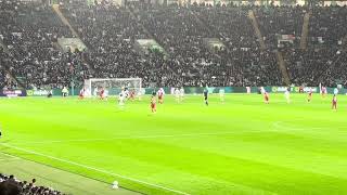 Gain Molloy hits the bar. Celtic v Aberdeen. SPFL Premiership 02/09/26