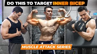 GROW INNER BICEPS Fast in 2025 |TOP 3 EXERCISES| Muscle Attack Series|