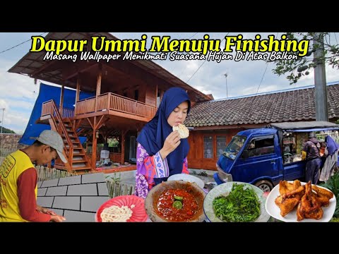 Eps 68 Renov DAPUR KESAYANGAN !! Masak Goreng Selada Air Masang Wallpaper Di Dapur Ummi