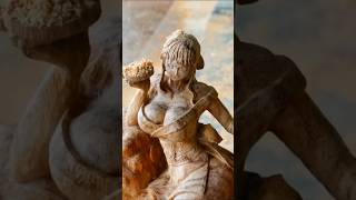 How i carved Nami from ONE PIECE of Wood   #woodcarving #animeart #onepiecefanart #nami
