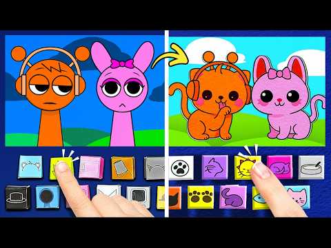 What If Sprunki Were Kittens? 😸 Help Oren Escape Jail And Find Pinki Cat!