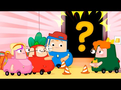 A Família Wheelzy encontrou um monstro na escola! Vamos assustá-lo, carrinhos! Desenho animado