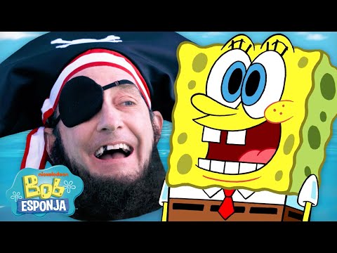 Bob Esponja | Todas as Cenas de 'Patchy, o Pirata'! 🏴‍☠️ | Compilação de 60 Minutos | Português