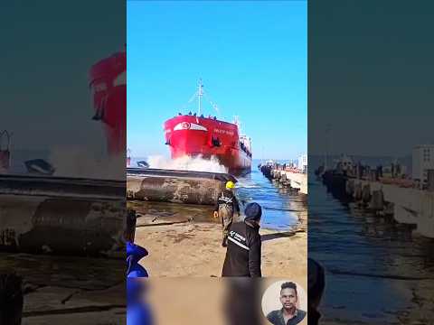 Experience the Thrills of a "SHIP LAUNCH" #ship #shorts #northsea #shortsfeed #fyp