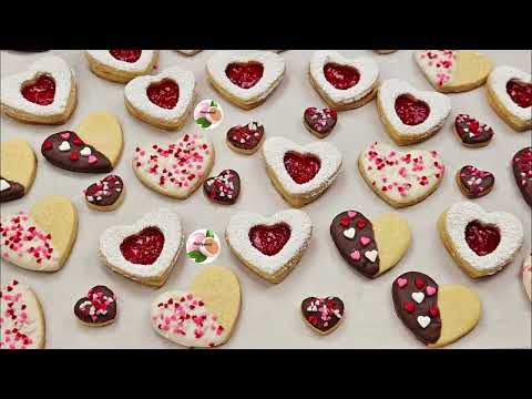 Galletas para San Valentin  3 INGREDIENTES Receta FACIL de Hacer Deliciosas!!!