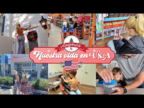 🇺🇸 VLOGMAS 🎄Compra TRADER JOE´S edición NAVIDAD 🛒 Decoramos todo el jardín 🥹¡Los encontramos!